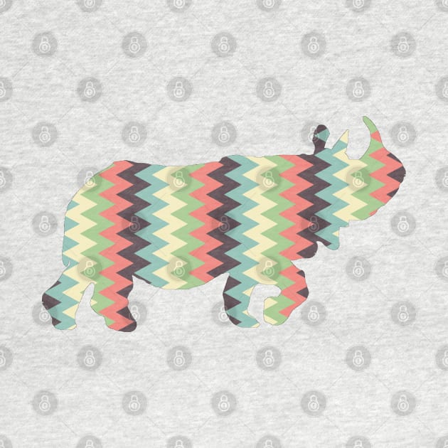 Chevron Hippo by brushnpaper